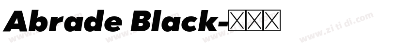 Abrade Black字体转换